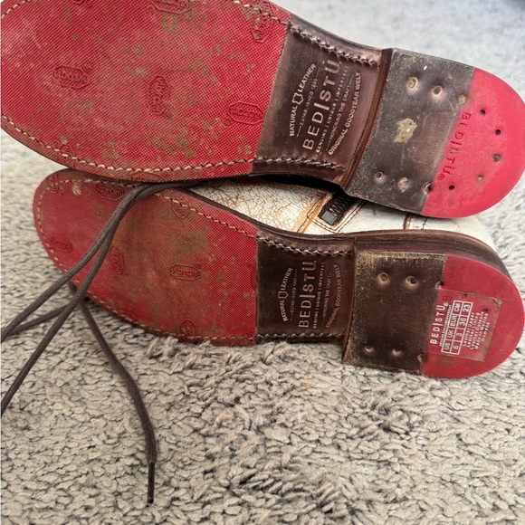 BED|STU Cream Combat Leather Boots - Picture 4 of 4